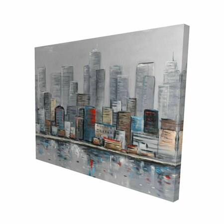 FONDO 16 x 20 in. Abstract City Skyline-Print on Canvas FO2795716